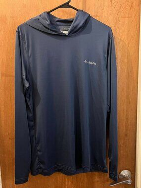 🐻Size M - Columbia - Gray-Blue Pullover Hoodie